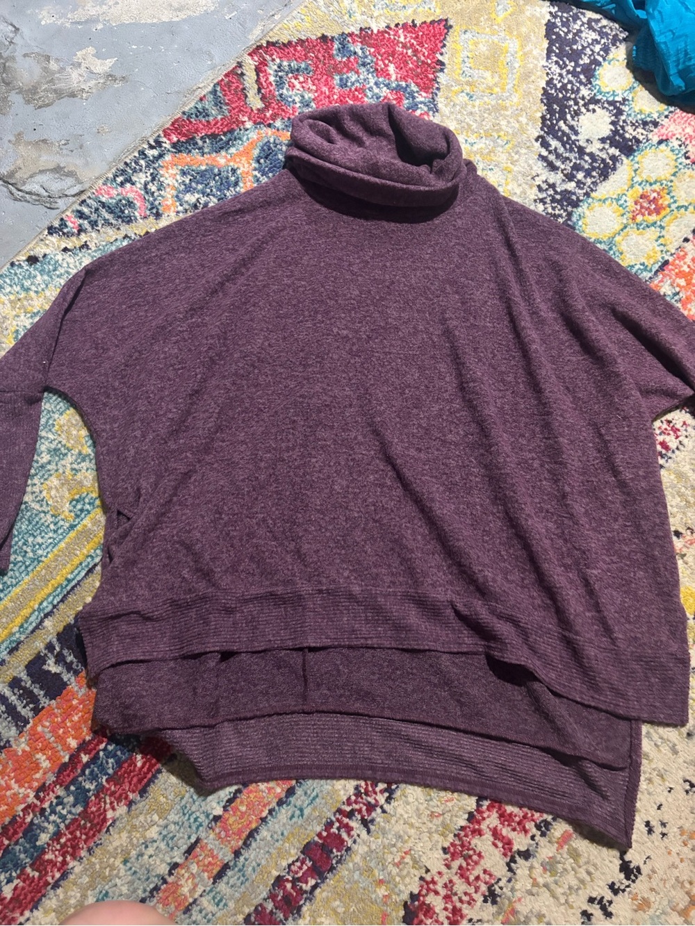 NWT Zenana Outfitters Plum Cowl Neck Oversized Sweater